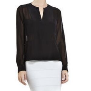 BCBGMAXAZRIA Silk Gardenia Gale Lace Top